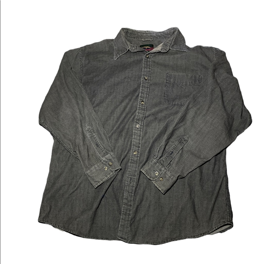 Vintage gray & black checkered Saddlebred flannel